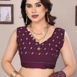 Mitera Ethnic Motifs Satin Saree image 4