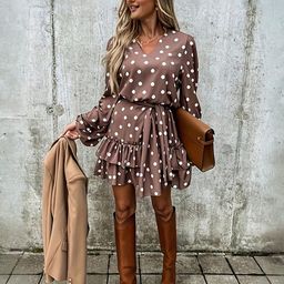 Blooming Tales Women Polka Dot Printed A-Line Dress-picture-34