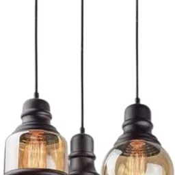 gauti New Designer Hanging Lamp/Chandelier Type, Golden Black With Holder & Wire Pendants Ceiling Lamp image 3