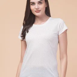 INUKA Women Polka Dot Printed T-shirt-image-57