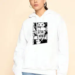 BRIEF CHICKADE Women Printed Hooded Sweatshirt-image-44