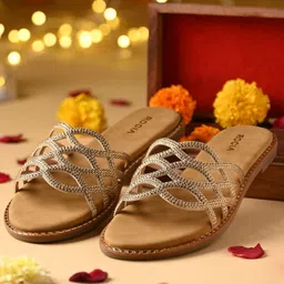 Rocia Women Party Open Toe Flats-picture-34