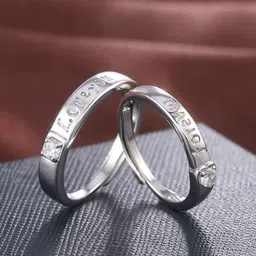 Nilu's Collection Set Of 2 92.5 Sterling Silver Silver-Plated & CZ-Studded Finger Rings-picture-34