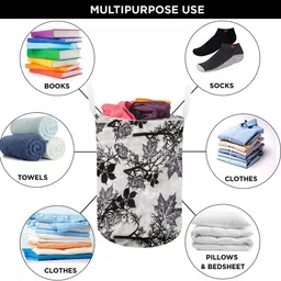 E-Retailer 2-Pcs Black &Off White Printed Top Load Washing Machine Cover image 2