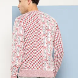 Aarika Men Geometric Self Design Woollen Pullover image 5