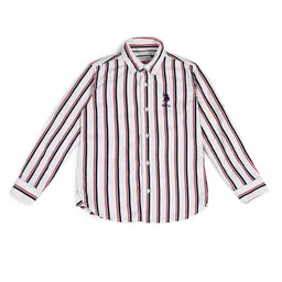 U.S. Polo Assn. Kids Boys Corduroy Pure Cotton Striped Casual Shirt image 5