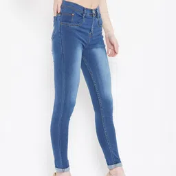 Nifty Women Blue Cotton Skinny Fit High-Rise Jeans image 5