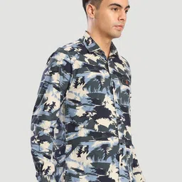 Bene Kleed Men Abstract Printed Spread Collar Cotton Casual Shirt image 2