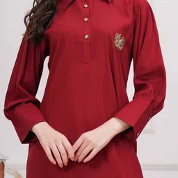 HIGHLIGHT FASHION EXPORT Women Solid Daily Straight Kurta image 2