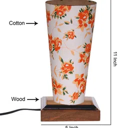 Devansh White Wooden Table Lamps image 2