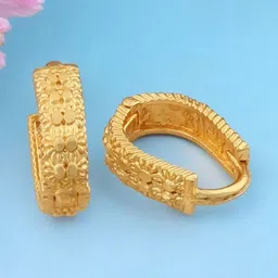 SHREE KRISHNA SHOPPING Unisex Gold-Plated Brass Earrings image 1