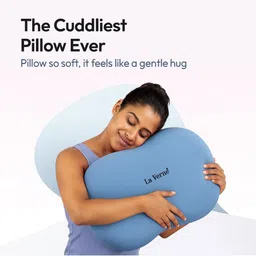 LA VERNE Blue Memory Foam Filled Polycotton Sleep Pillow image 2