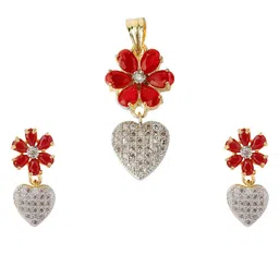 M GOLD Gold-Plated Stone-Studded Jewellery Set-picture-18