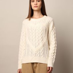 ONLY Women Self Design Cable Knit Pullover Sweater-picture-24