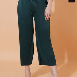 Parona Women Pack Of 2 Solid Mid-Rise Comfort Regular Fit Trousers-picture-36