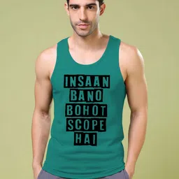 KIK33 Printed Cotton Scoop Neck Gym Vest-picture-10