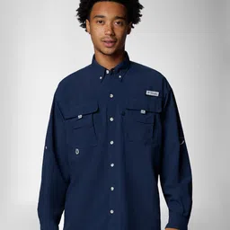 Columbia Men Classic Fit Button-Down Collar Solid Casual Shirt-picture-14