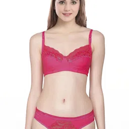 samvar Women Red Cotton Bra Panty Set for Lingerie Set Undergarments Pack of 1-picture-32