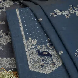 Soch Printed Chanderi Unstitched Dress Material-picture-16