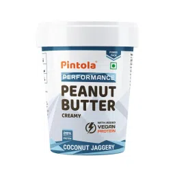 Pintola Coconut Jaggery Performance Series Peanut Butter (Creamy) | Vegan Protein | 28% Protein | High Protein & Fiber-image-38