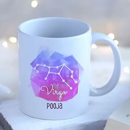 fnp White & Purple Printed Ceramic Glossy Mugs Set of Cups and Mugs-picture-36