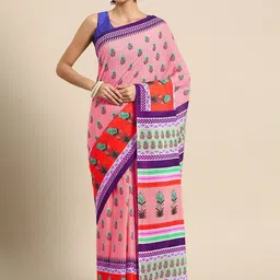 BUTA BUTI Floral Printed Cotton Saree-image-71