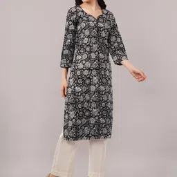 EELIKA Women Floral Printed Indie Prints Kurta-picture-17