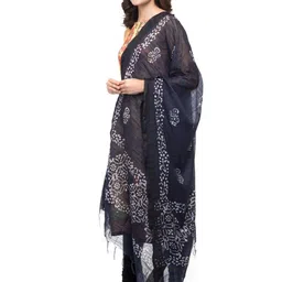 A R SILK DUPATTA HUB Dyed Block Print Dupatta image 2