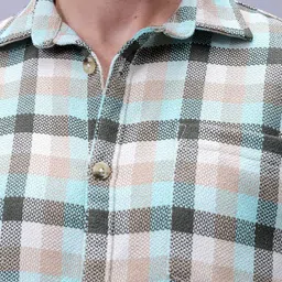 The Indian Garage Co Men Relaxed Fit Spread Collar Checked Cotton Casual Shirt image 4