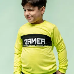 TINY TREASURE Unisex Kids Colourblocked Sweatshirt-picture-26