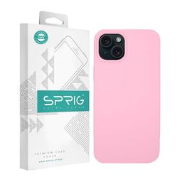 SPRIG Pink Solid iPhone 15 Plus Silicone Bumper Case Mobile Accessories-picture-5