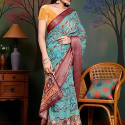 PAMPER YOURSELF Floral Handloom Saree image 4