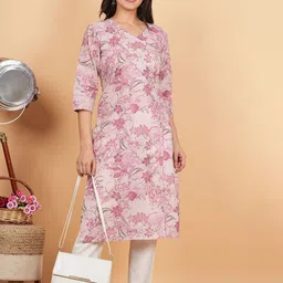 KALINI Women Floral Printed Floral Kurta image 4