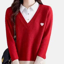 bebe Women Embroidered Pullover image 3
