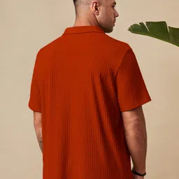 SZN Men Self Design Polo Collar T-shirt image 2