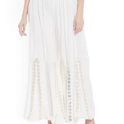 SRISARAS Women Embroidered Mid-Rise Loose Fit Trousers-picture-23