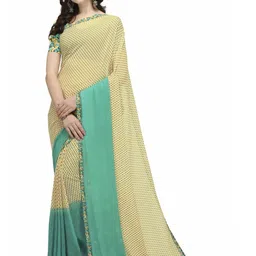 Moda Rapido Floral Poly Georgette Saree image 3