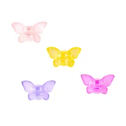 AccessHer Women Set of 4 Strong Hold Cute Korean Butterfly Claw Clip image 5