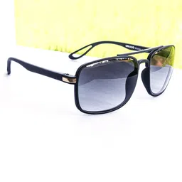 Jiebo Unisex Black Lens & Black Square Sunglasses with-picture-11