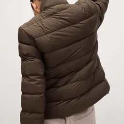 Marks & Spencer Women Stand Collar Solid Puffer Jacket image 4