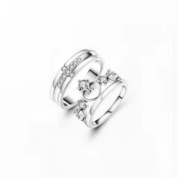 Teeragaj Set Of 2 Stone-Studded Adjustable Finger Ring-picture-24