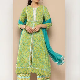 KSUT Green Pure Cotton Kurta Sets-picture-10
