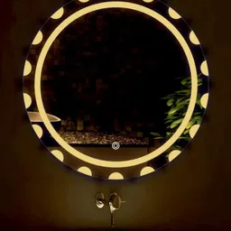 ARYAANSH Silver Lightweight & Durable Round Wall Mirror-image-16