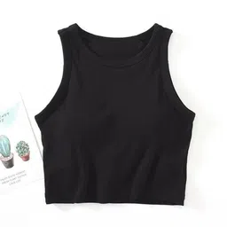 miss mosa by akanksha Alamode By Akanksha Women Black Nicole Tank Tops with Inbuilt Bra-picture-30