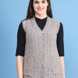 VANYA Women Cable Knit V-Neck Cardigan-picture-16