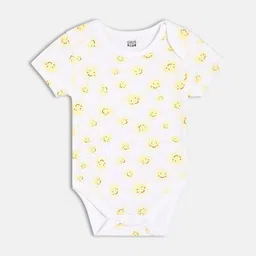 MINI KLUB Infant Boys Pack Of 3 Printed Pure Cotton Bodysuit image 2