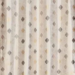 LUZDECOR Brown Set of 3 Geometric Room Darkening Window Fashion image 5