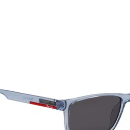 Ted Smith Unisex Black Rectangular Sunglasses With Polarised Lens image 3