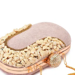 FOR THE BEAUTIFUL YOU Embroidered Embellished Box Clutch image 2