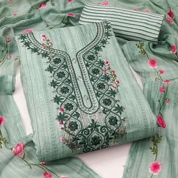 Ishin Embroidered Pure Cotton Unstitched Dress Material-picture-24